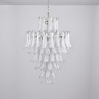 Contemporary White Cloud Glass Petals Chandelier product image
