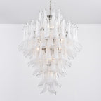 Contemporary White Cloud Glass Petals Chandelier product image