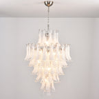 Contemporary White Cloud Glass Petals Chandelier product image