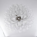 Contemporary White Cloud Glass Petals Chandelier product image