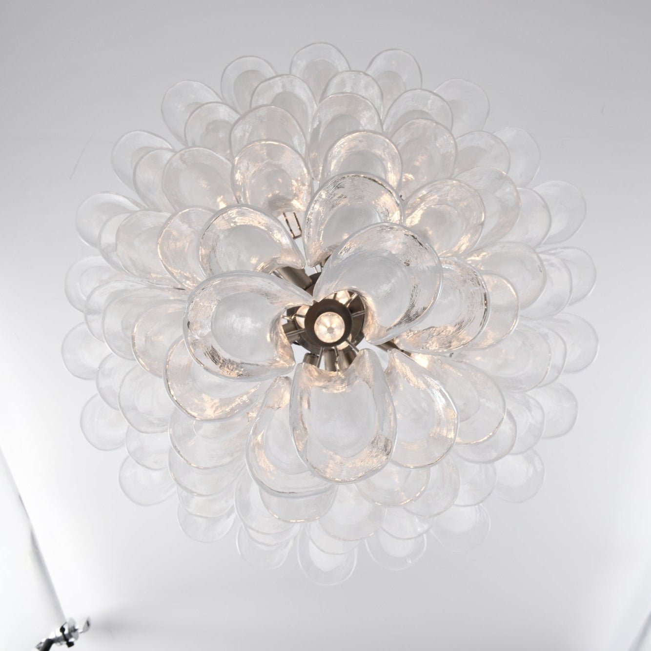 Contemporary White Cloud Glass Petals Chandelier product image