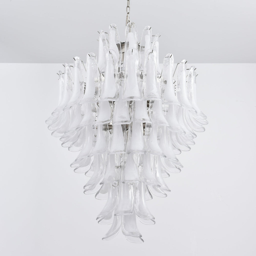 Contemporary White Cloud Glass Petals Chandelier product image