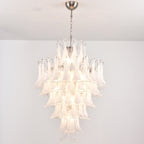 Contemporary White Cloud Glass Petals Chandelier product image
