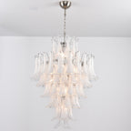Contemporary White Cloud Glass Petals Chandelier product image