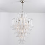Contemporary White Cloud Glass Petals Chandelier product image