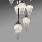 Conus Alabaster Chandelier by Bling Lighting Studio