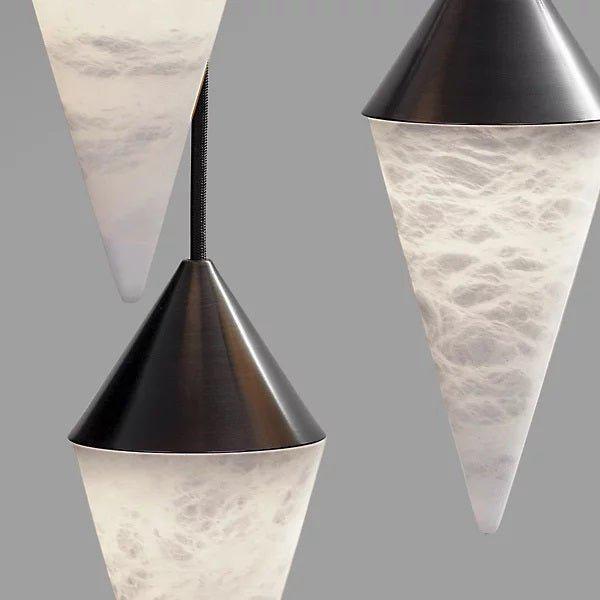 Conus Alabaster Chandelier by Bling Lighting Studio