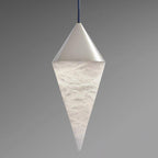 Conus Alabaster Chandelier by Bling Lighting Studio