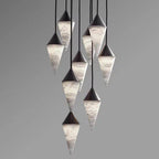Conus Alabaster Chandelier by Bling Lighting Studio