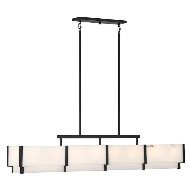 Coralline Alabaster Linear Chandelier by Bling Lighting Studio