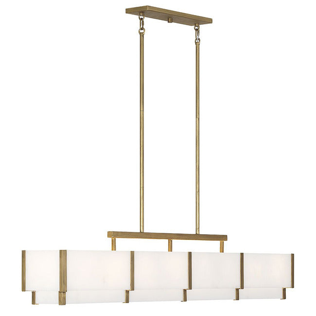Coralline Alabaster Linear Chandelier by Bling Lighting Studio