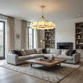 Corton Alabaster Brass Chandelier by Bling Lighting Studio