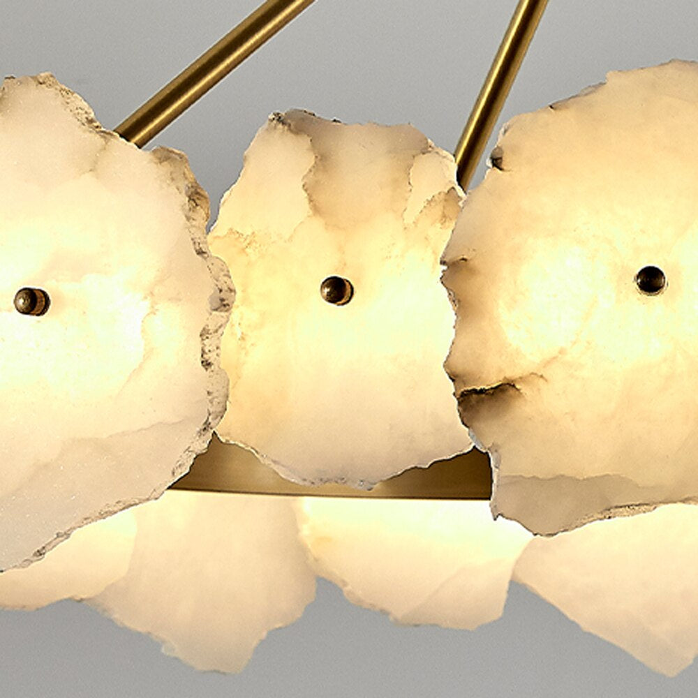 Corton Alabaster Brass Chandelier product image