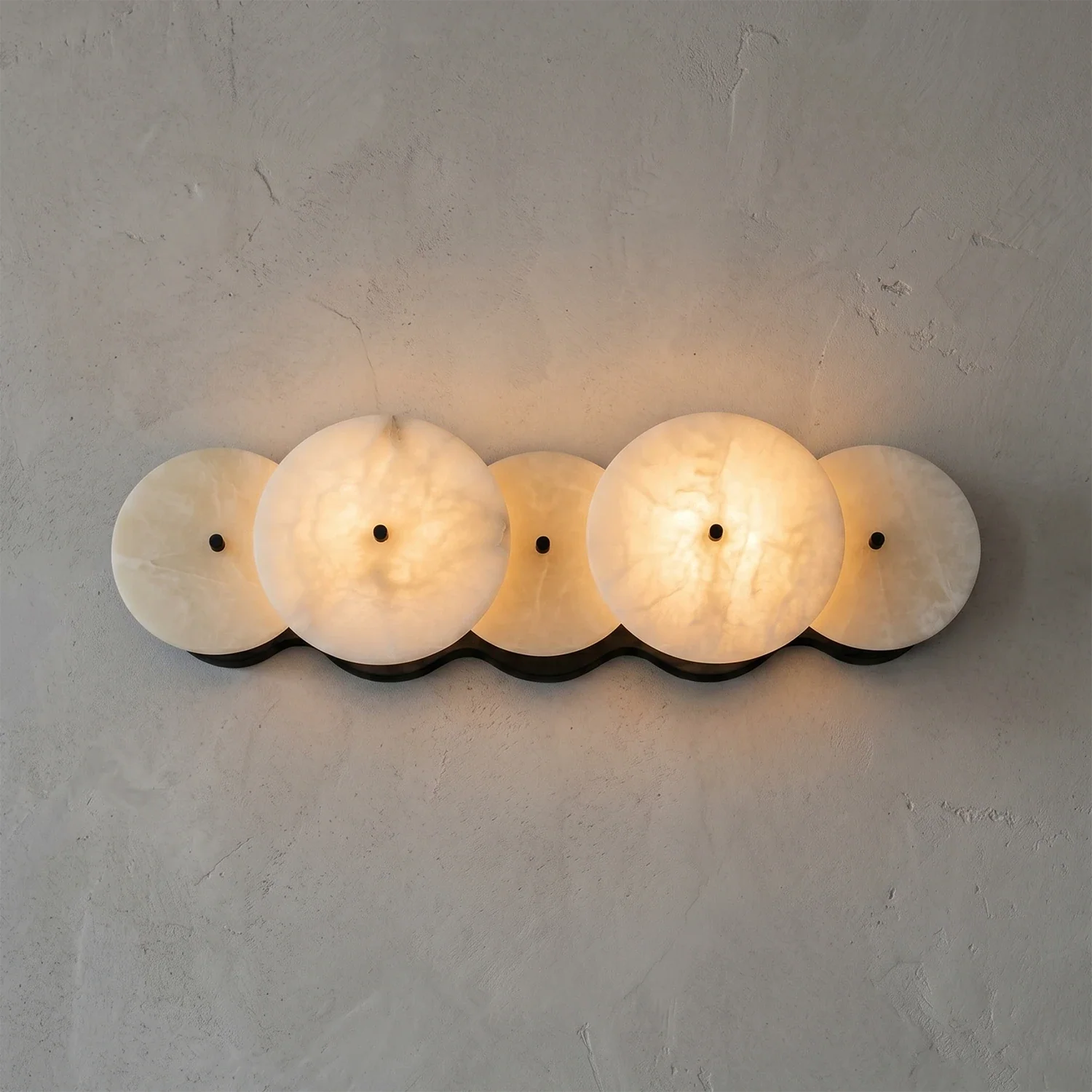 Cosmic Round Alabaster Wall Sconce