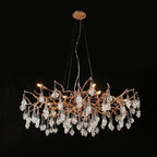 Creative Rose Crystal Branch Chandelier for Staircase by Bling Lighting Studio