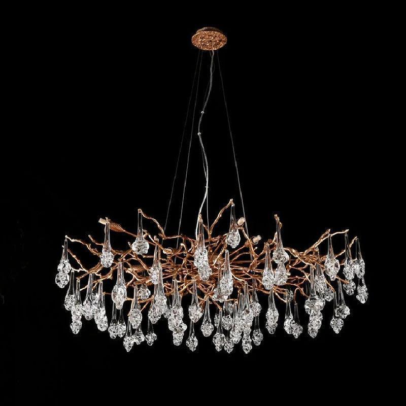 Creative Rose Crystal Branch Chandelier for Staircase additional product view