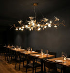 Crissy Branch Brass Bird Branch Linear Chandelier by Bling Lighting Studio