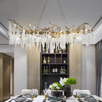 Crystal Icicles Branch Brass Chandelier product image