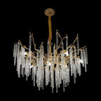 Crystal Icicles Branch Brass Chandelier product image