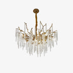 Crystal Icicles Branch Brass Chandelier product image