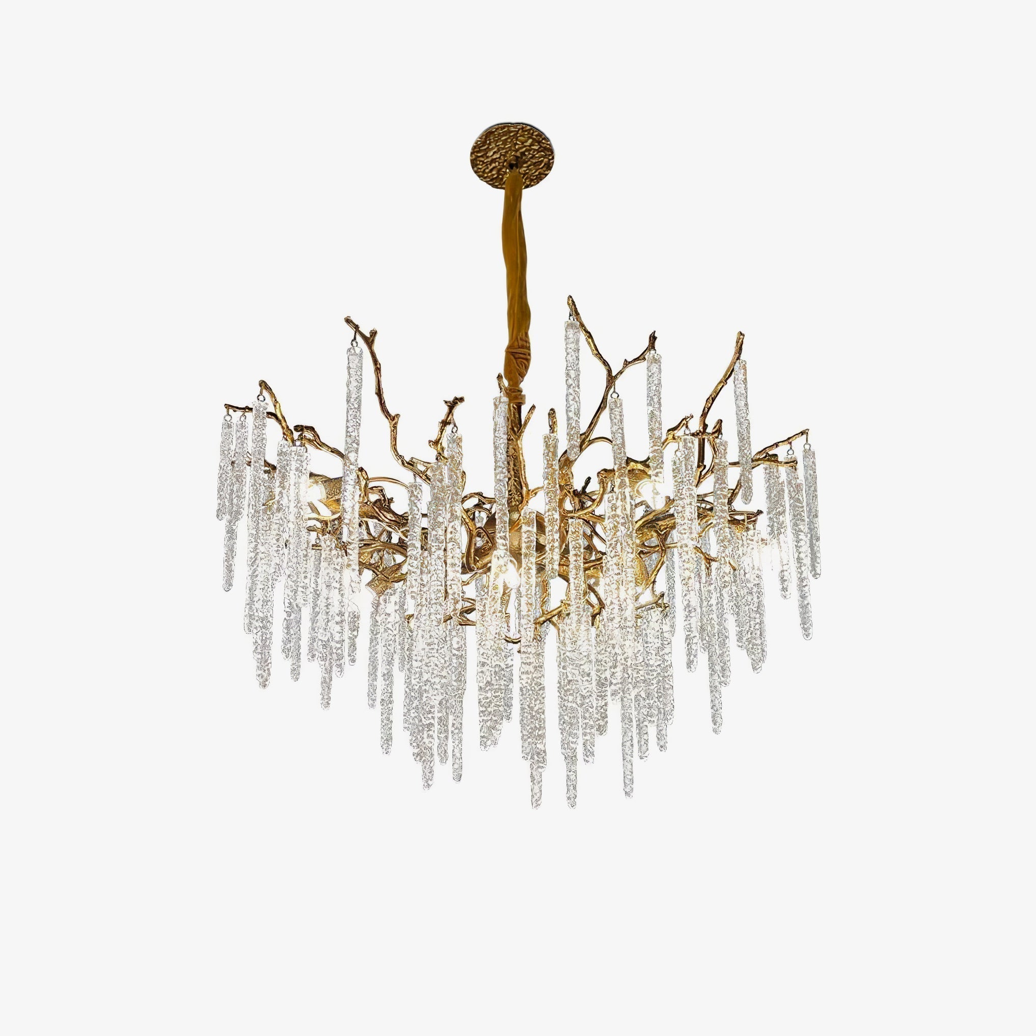 Crystal Icicles Branch Brass Chandelier product image