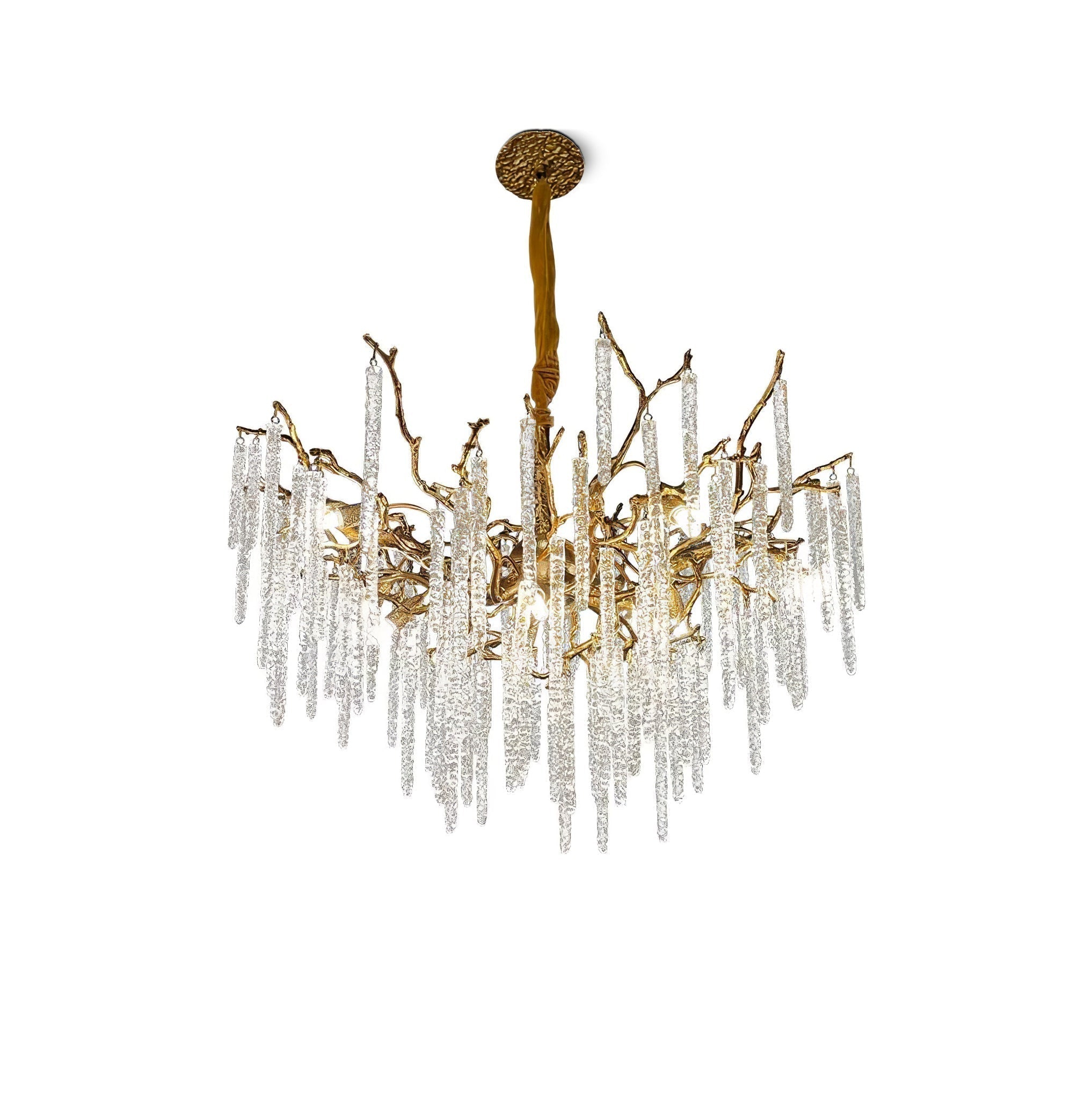 Crystal Icicles Branch Brass Chandelier product image