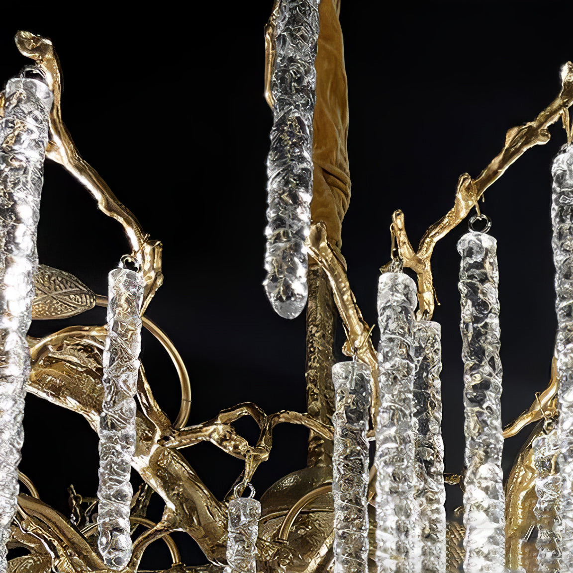 Crystal Icicles Branch Brass Chandelier product image