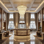Crystal Spiral Wave Chandelier detail view