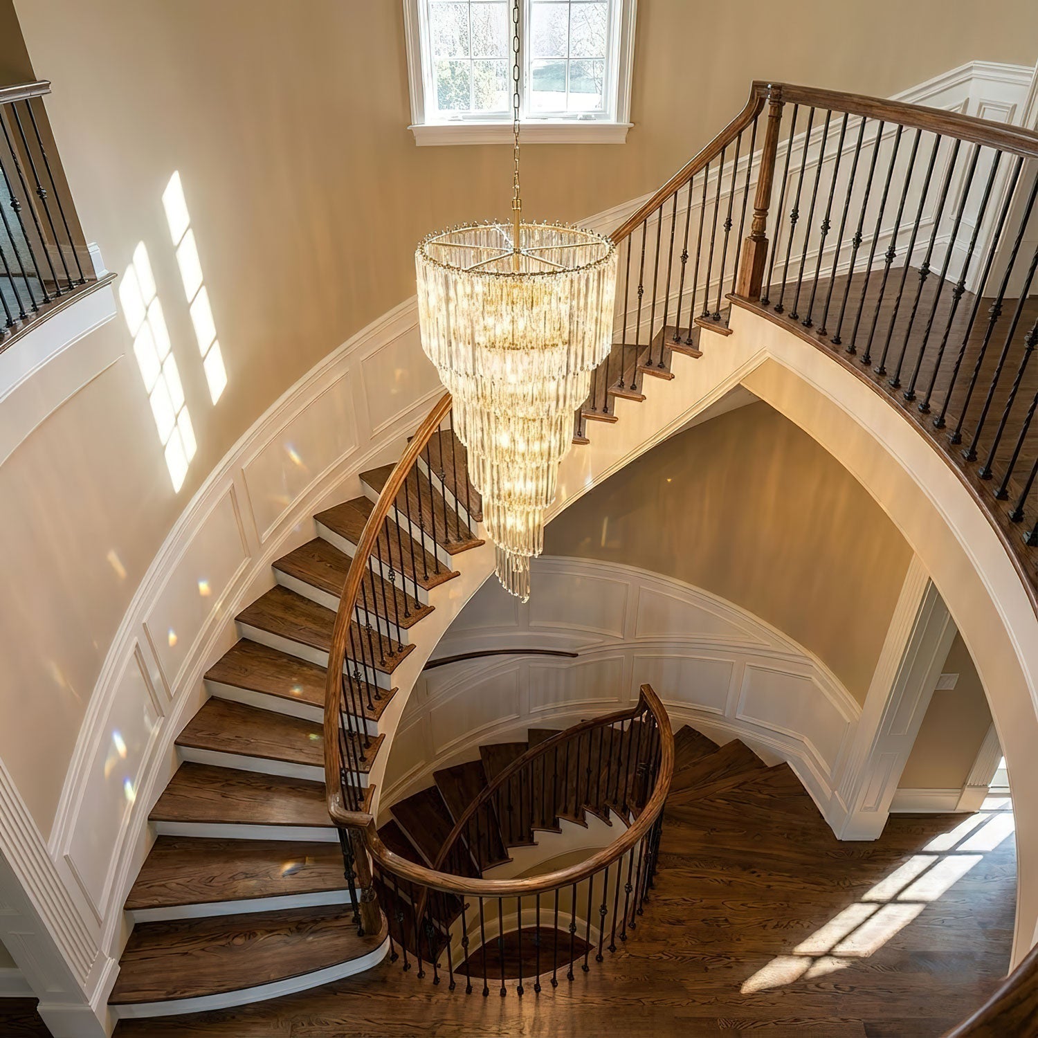 Crystal Spiral Wave Chandelier product image