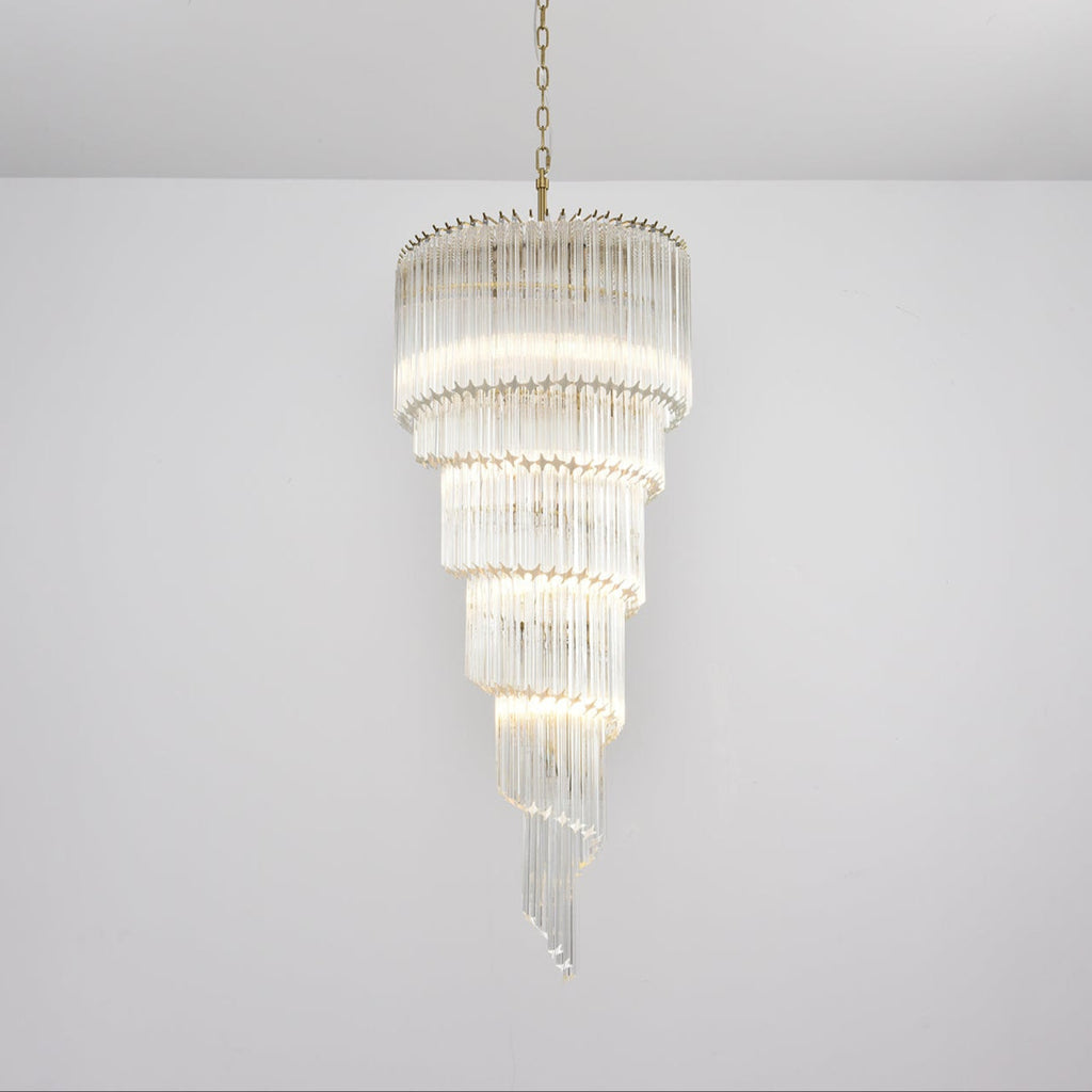 Crystal Spiral Wave Chandelier product image