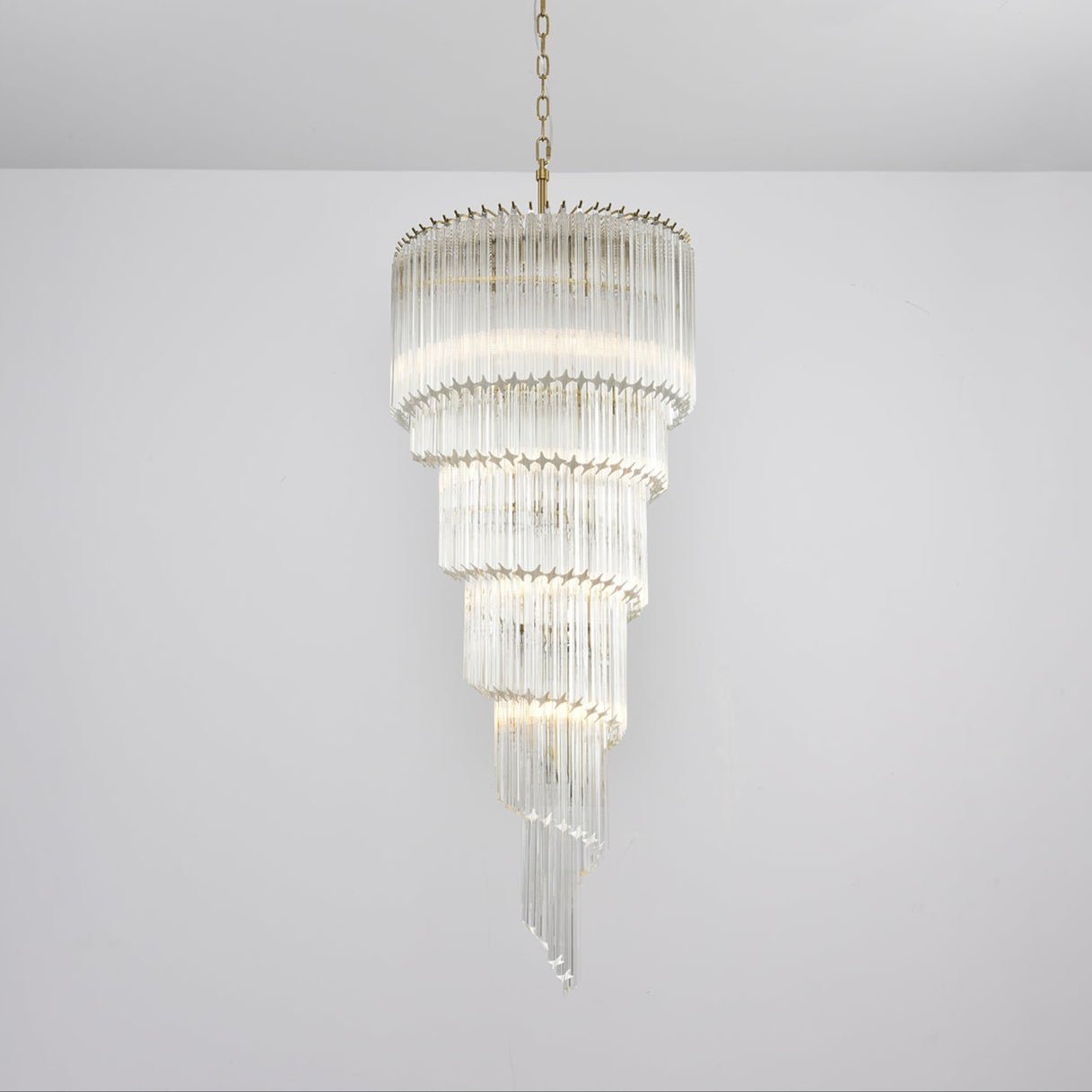 Crystal Spiral Wave Chandelier product image