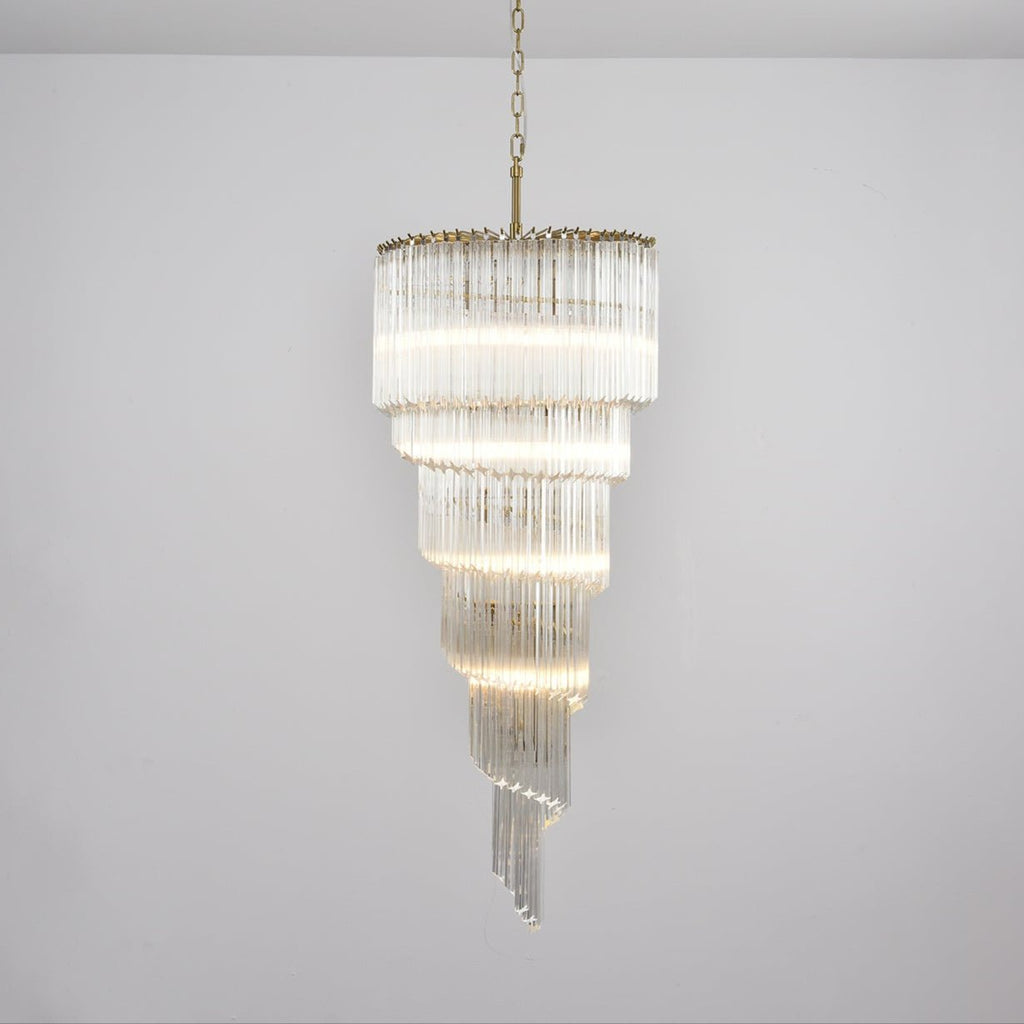 Crystal Spiral Wave Chandelier product image