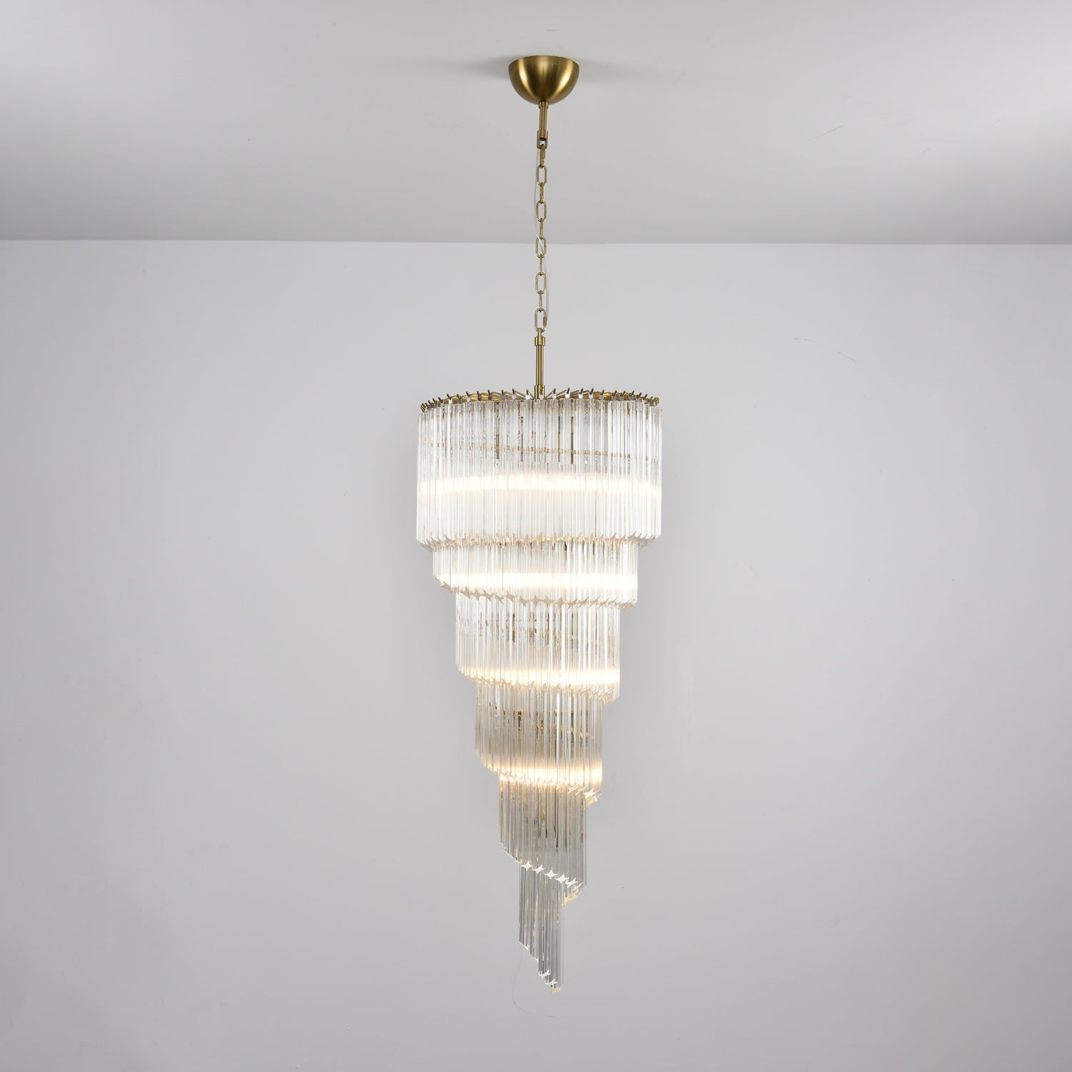 Crystal Spiral Wave Chandelier product image