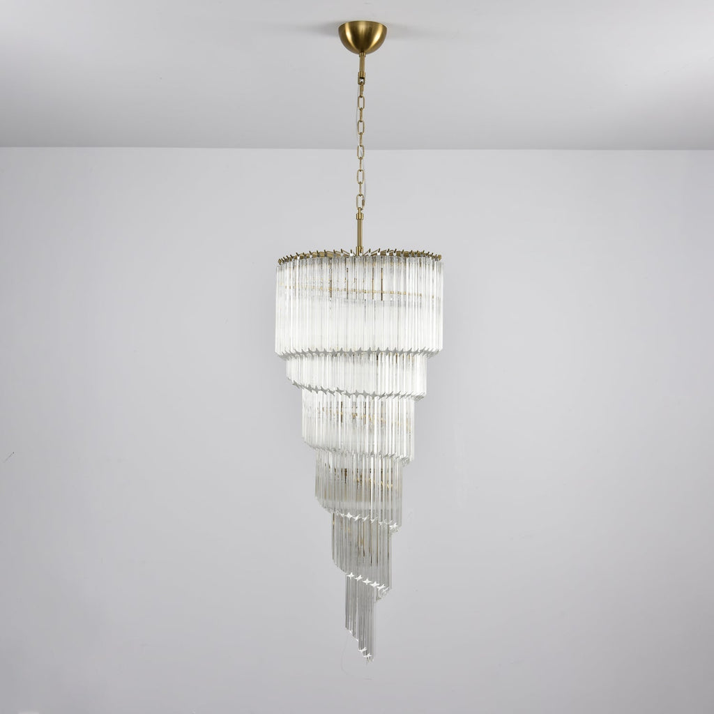Crystal Spiral Wave Chandelier product image