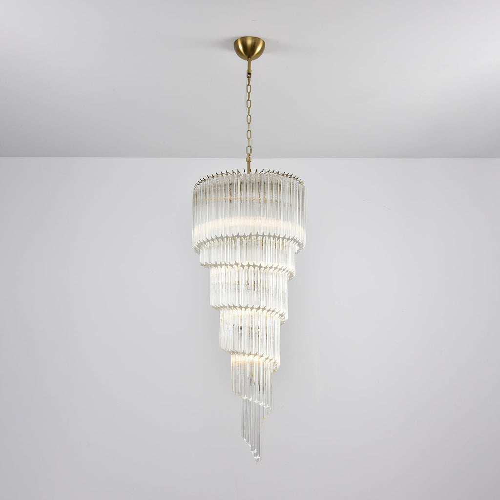 Crystal Spiral Wave Chandelier product image