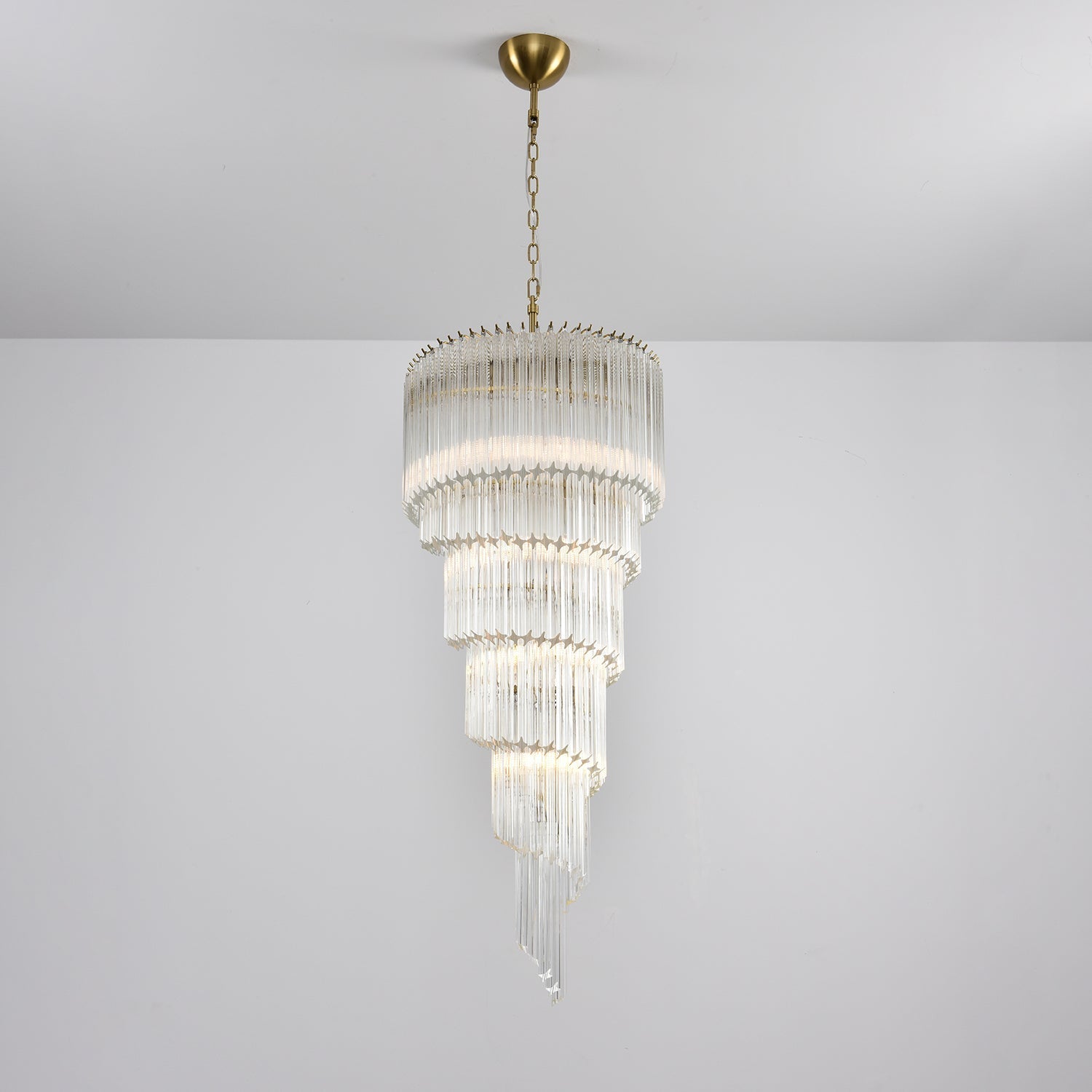 Crystal Spiral Wave Chandelier product image
