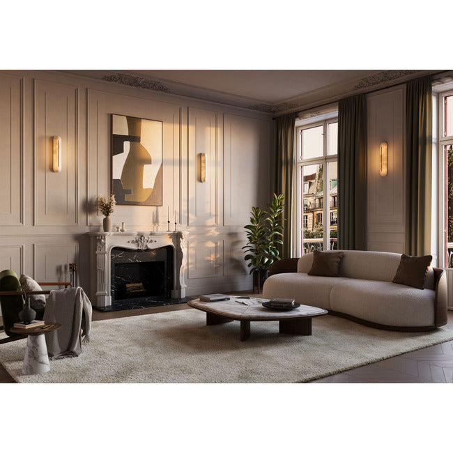 Hearth Alabaster Wall Sconce by Bling Lighting Studio