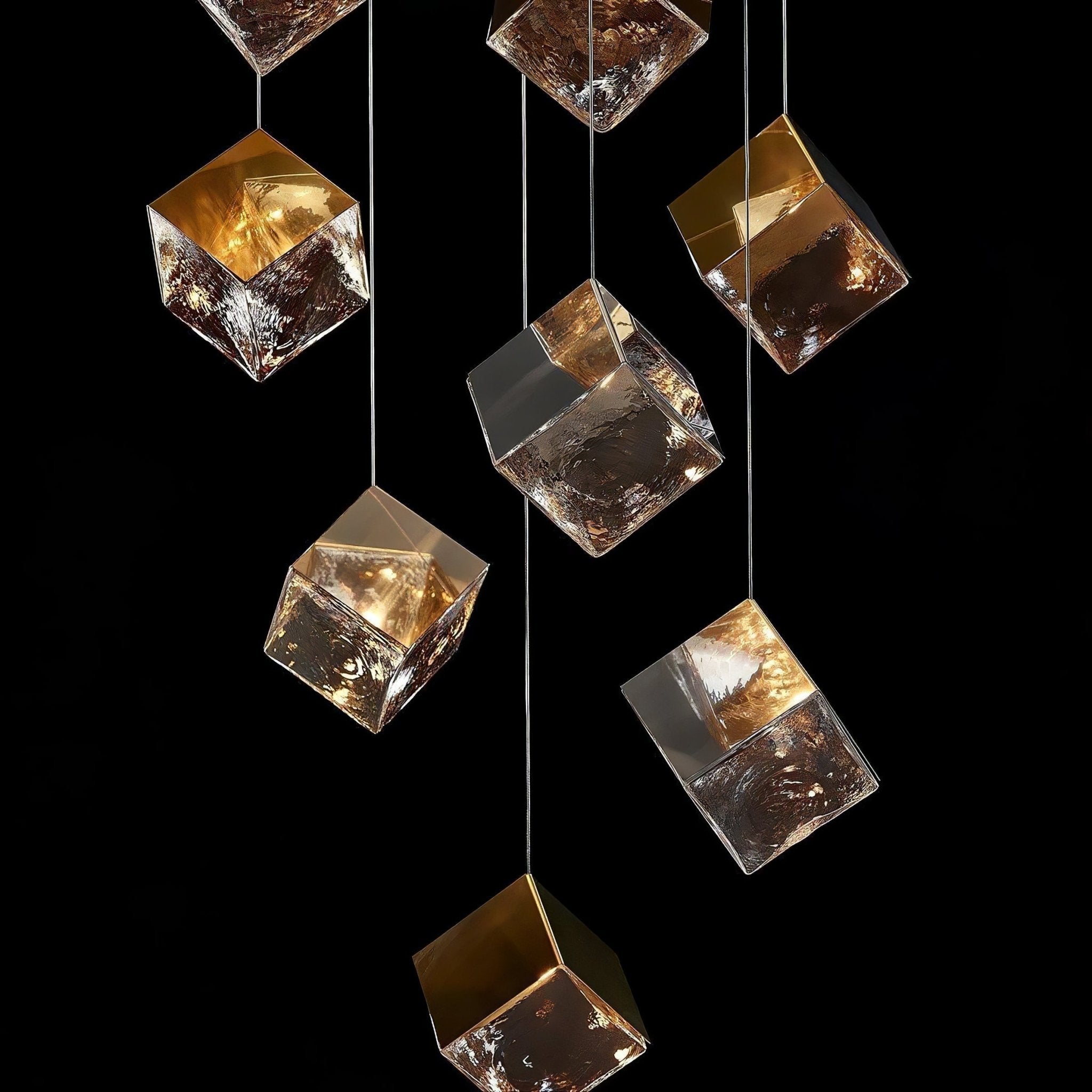 Cubic Luster Cascade Chandelier