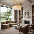 Murano Star Glass Brass Pendant Light by Bling Lighting Studio