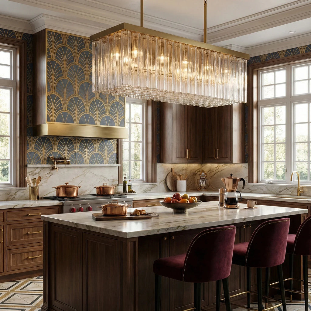 Murano Star Glass Brass Pendant Light by Bling Lighting Studio