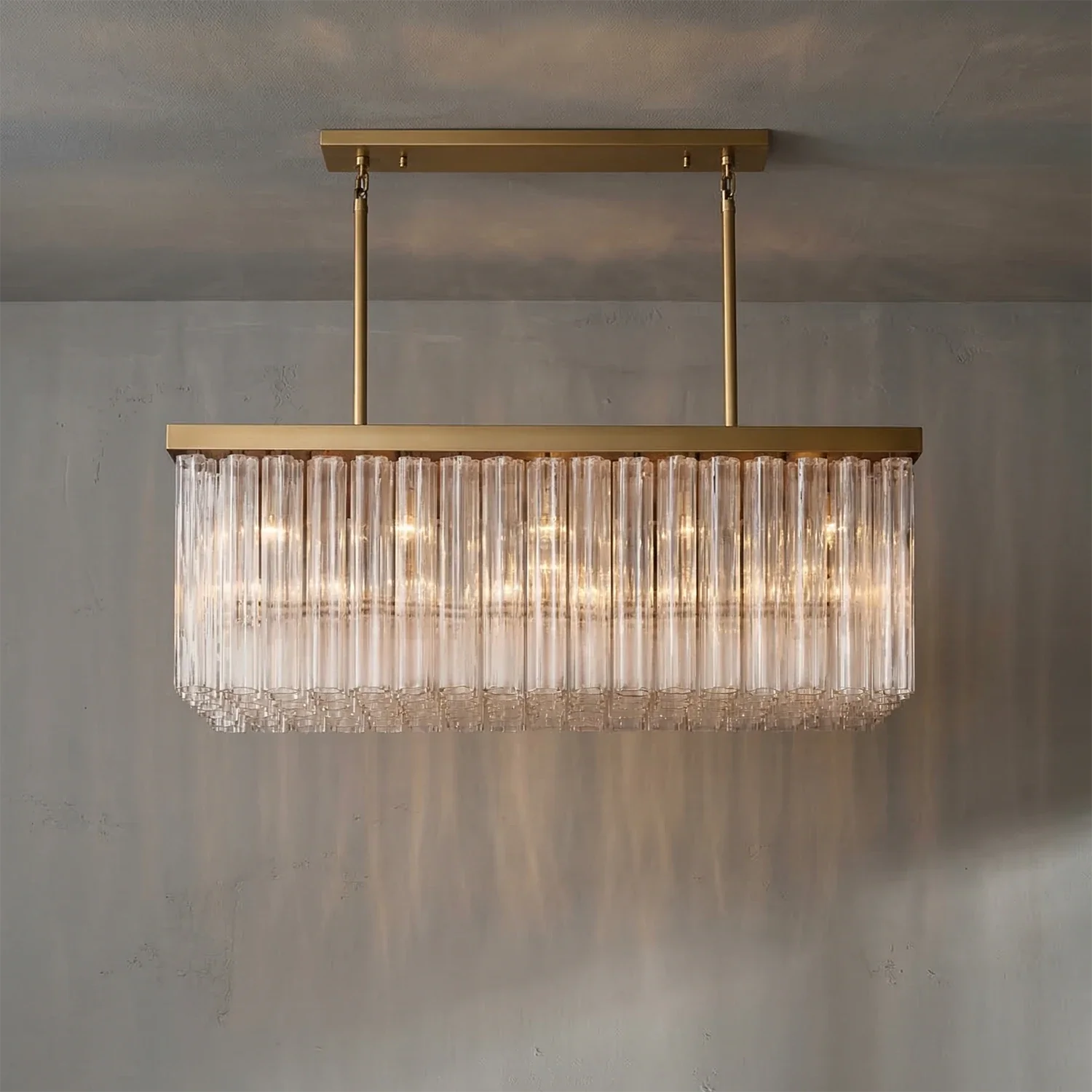 Murano Star Glass Brass Pendant Light