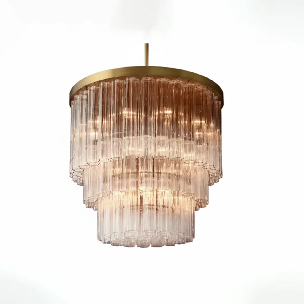 Murano Star Glass Brass Pendant Light by Bling Lighting Studio