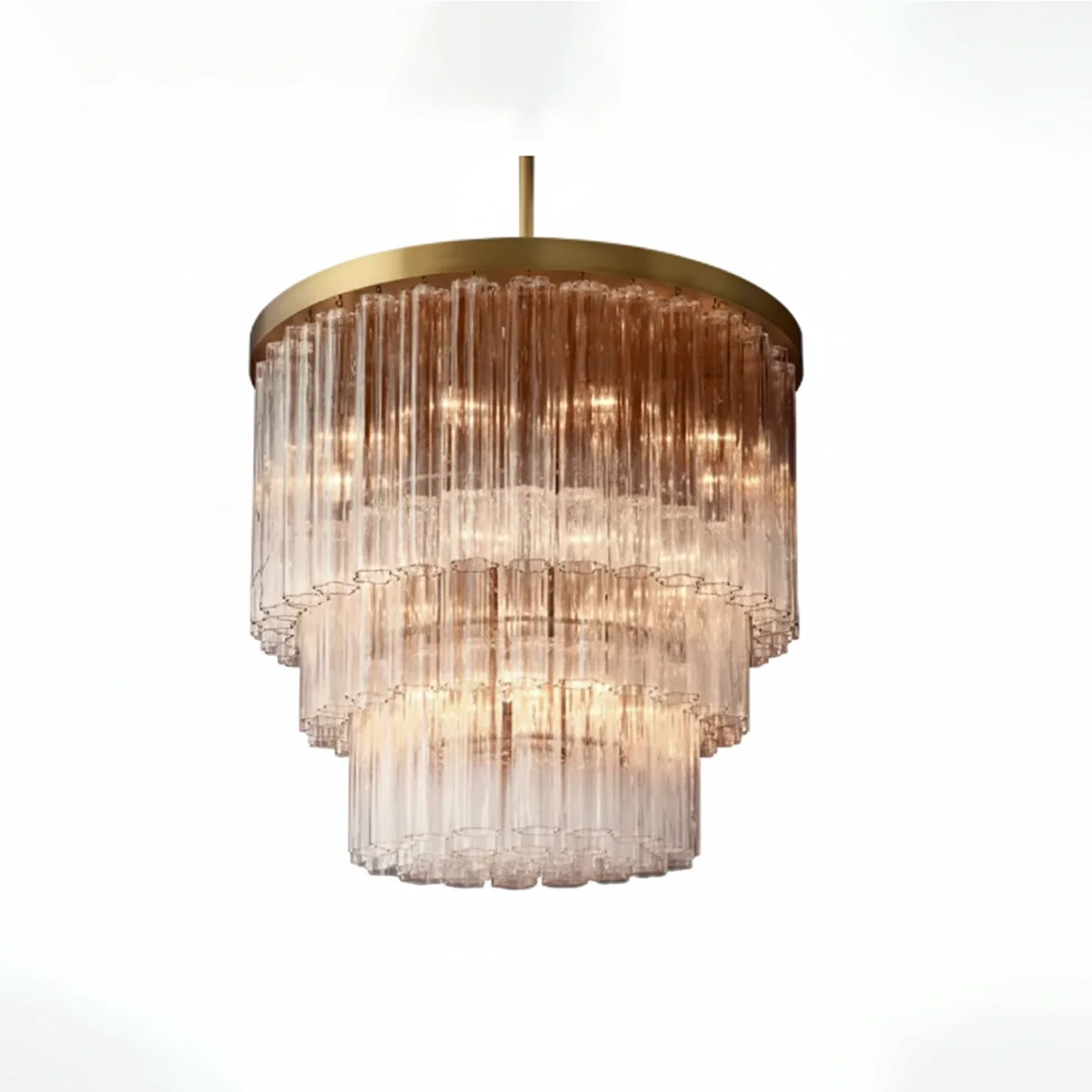 Murano Star Glass Brass Pendant Light by Bling Lighting Studio