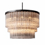 Murano Star Glass Brass Pendant Light