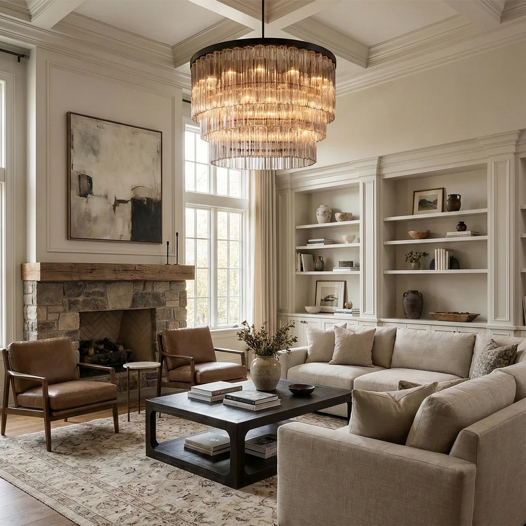 Murano Star Glass Brass Pendant Light by Bling Lighting Studio