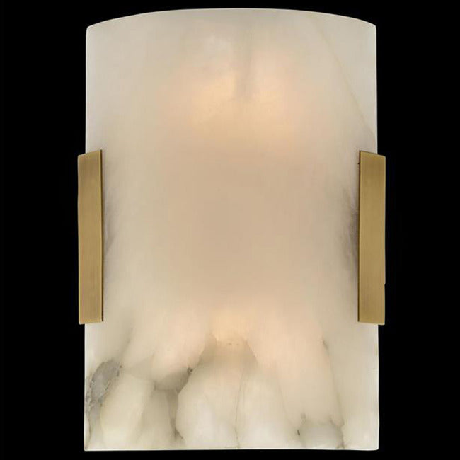 Curved Alabaster Wall Sconce by Bling Lighting Studio