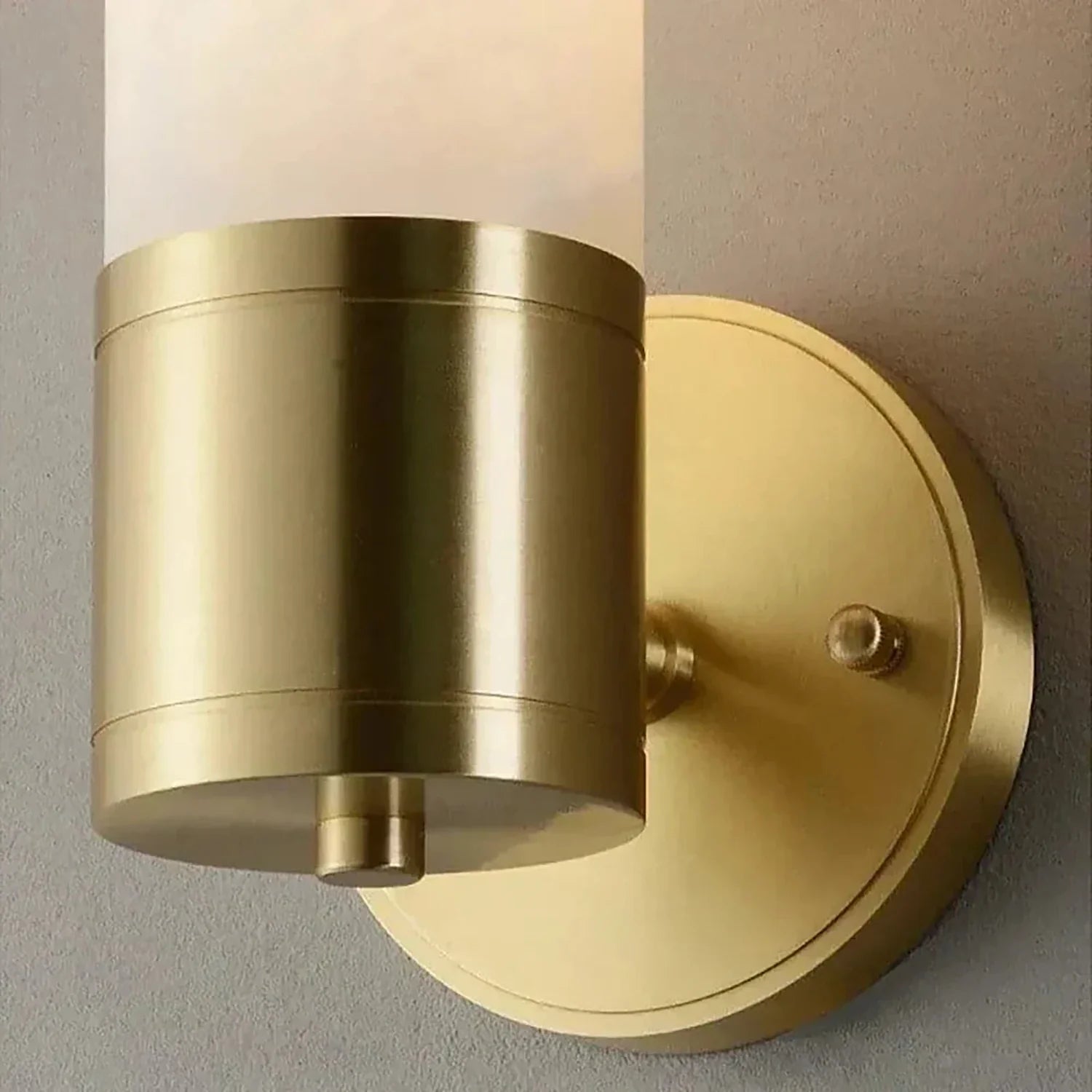 Cylindrical Lampatrin Alabaster Wall Lamp by Bling Lighting Studio