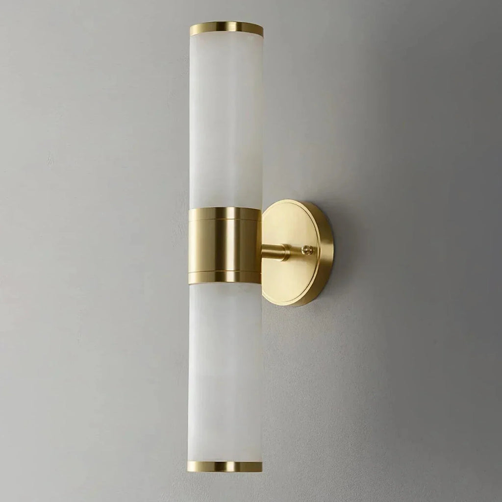 Cylindrical Lampatrin Alabaster Wall Lamp by Bling Lighting Studio