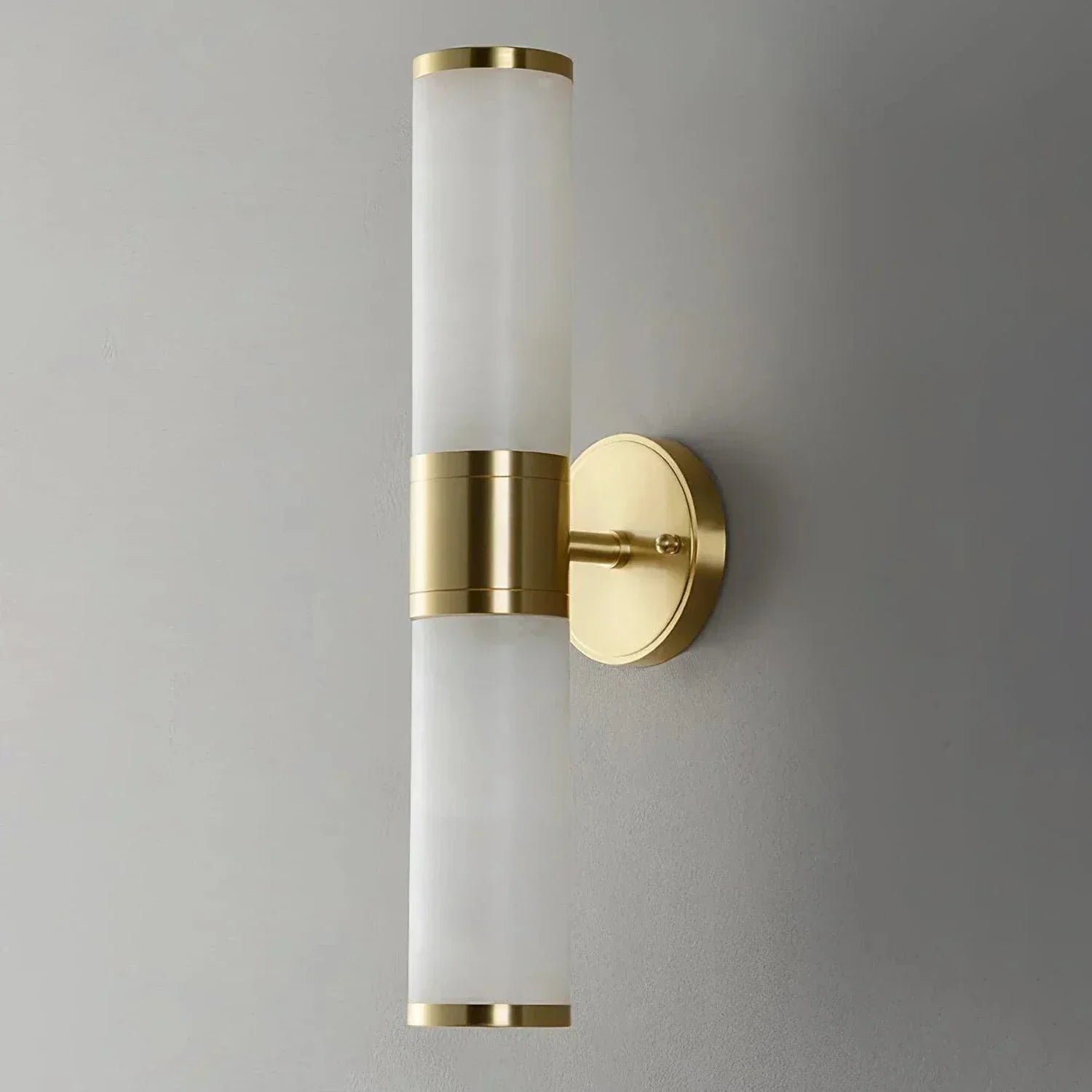 Cylindrical Lampatrin Alabaster Wall Lamp by Bling Lighting Studio