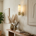 Cylindrical Lampatrin Alabaster Wall Lamp by Bling Lighting Studio